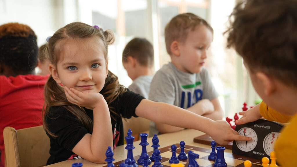 Learning to play chess in kindergarten